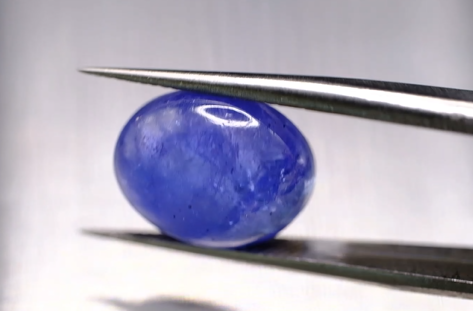 9.46ct 13.4x10.7mm Oval Cabachon  Natural Violet Blue Tanzanite , Tanzania