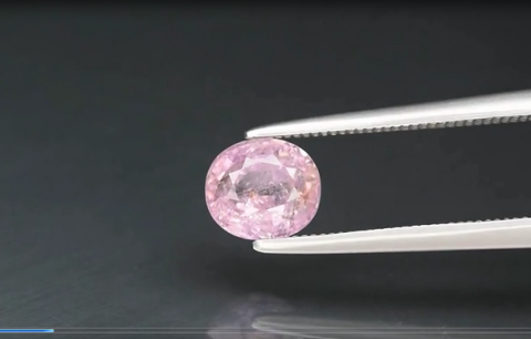 1.32ct 6.3x5.5mm Oval Pinkish Purple Sapphire Gemstone Madagascar, Heated