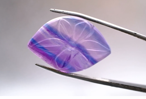 24.54ct 30.4x20.4mm Natural Carving Fluorite