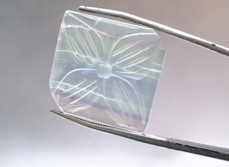 28.00ct 33.5x28.4mm Natural Carving Fluorite