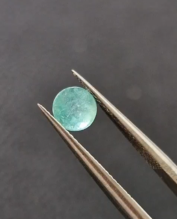 0.69ct 5.1mm Round Natural Emerald Zambia