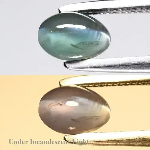 0.68ct Oval Cabochon Natural Green Cat's Eye Alexandrite - Sri-Lanka Gem