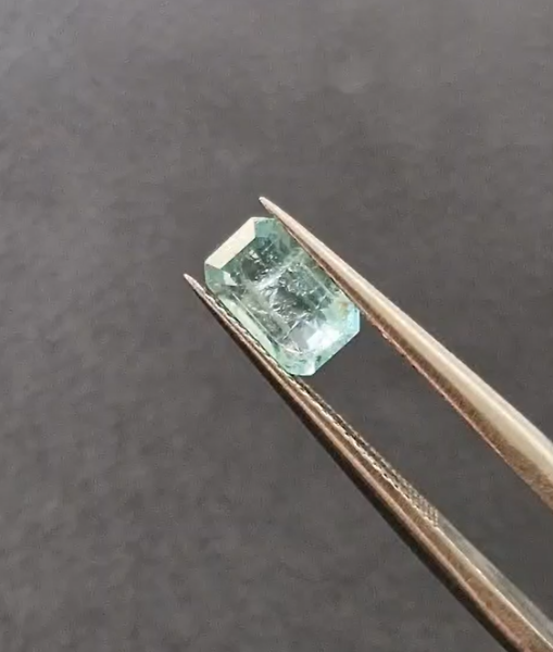 0.68ct 6.7x4.2mm Octagon Natural Emerald Zambia