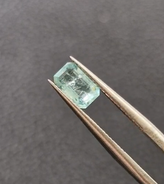 0.68ct 6.7x4.2mm Octagon Natural Emerald Zambia