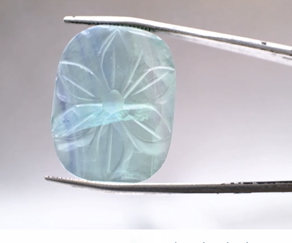 34.27ct 24.4x18.7mm Natural Carving Fluorite