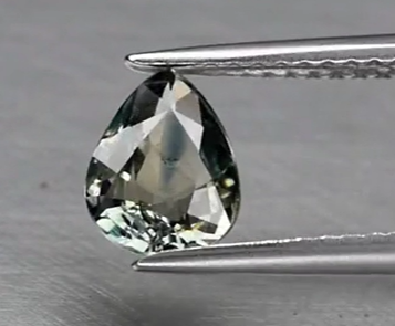 1.03ct 7.3x5.6mm VS Pear Blue-Green Sapphire Unheated Tanzania