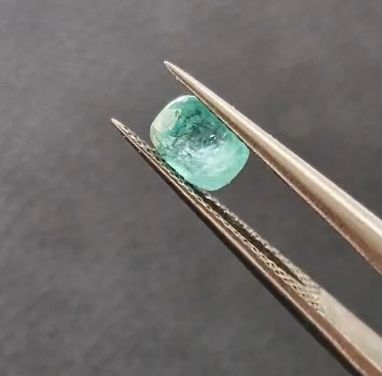 0.62ct 5.1x4.3mm Cushion Natural Emerald Zambia