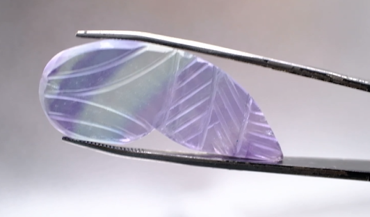 39.48ct 43.5x17.3mm Natural Carving Fluorite