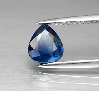 1.43ct 7x6.2mm Pear Blue Sapphire Africa, Heated