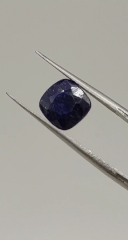 2.95ct 8.1x81 Cushion Natural Sapphire  ( Dyed )