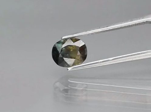 1.61ct 7.5x6.3mm Oval Green Sapphire Unheated Madagascar