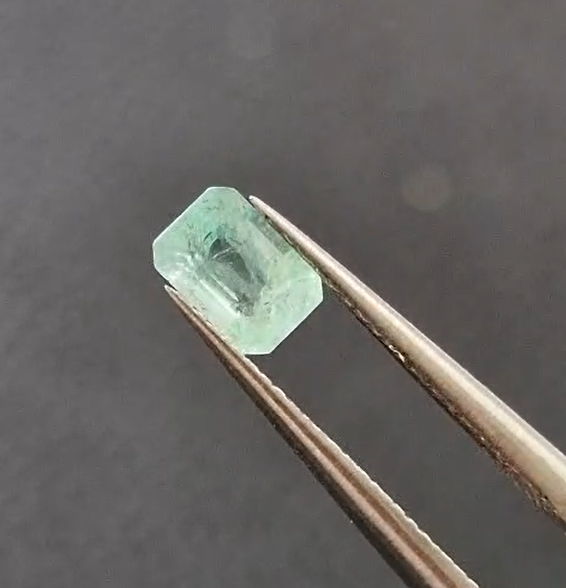 0.57ct 5.5x3.8mm Octagon Natural Emerald Zambia