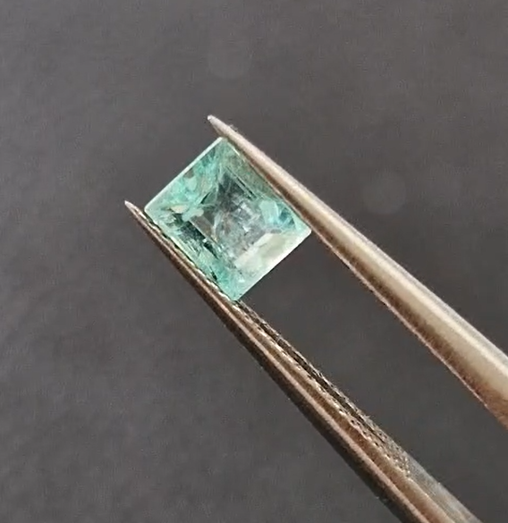 0.53ct 4.8x3.9mm Octagon Natural Emerald Zambia