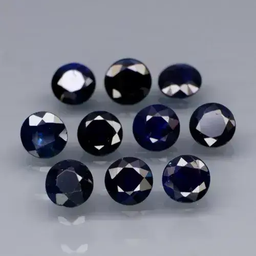 3.00ct 3.8 to 4mm 10pcs Lot Round Natural Sapphire