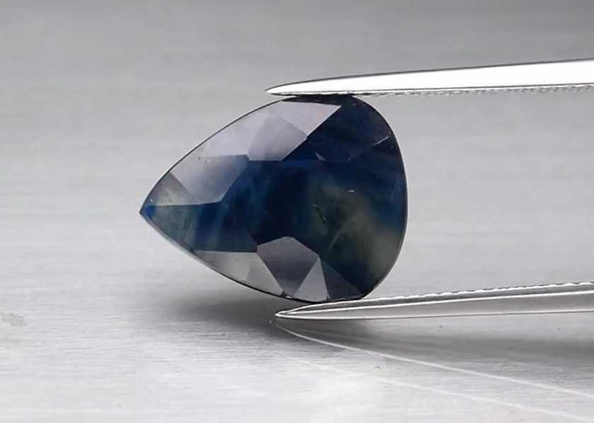 6.37ct 14.3x11.2mm Pear Deep Blue Sapphire Thailand, Heated