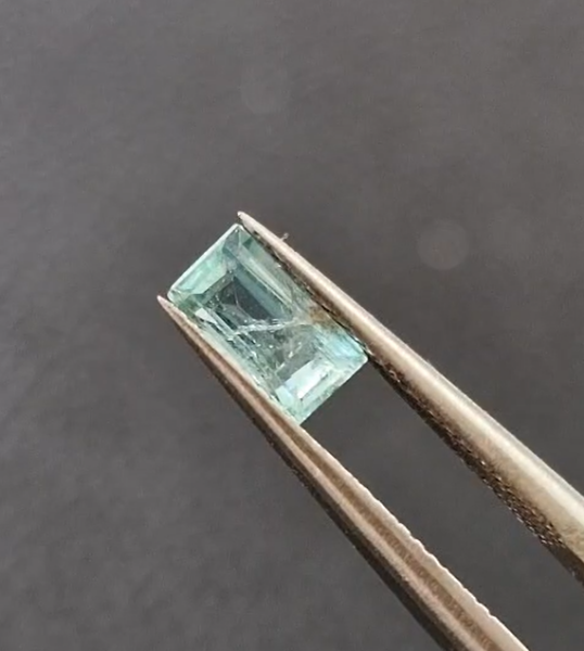 0.53ct 6.1x3.1mm Octagon Natural Emerald Zambia
