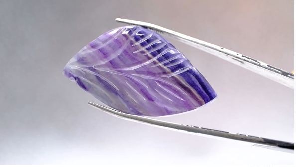 55.65ct 44x25.1mm Natural Carving Fluorite