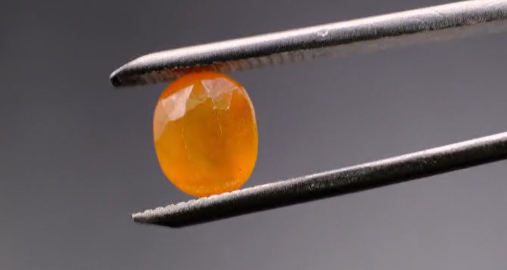 3.40ct 9.1x7.4mm Oval Yellow Natural Sapphire (Heated Glass Filling)