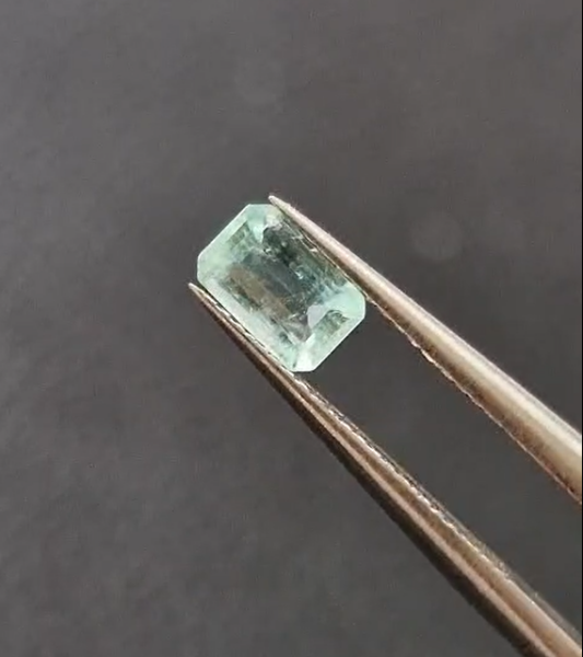 0.48ct 5.4x3.4mm Octagon Natural Emerald Zambia