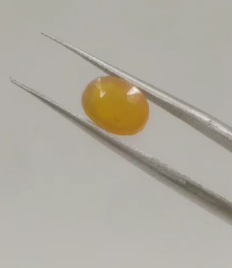 3.40ct 9.1x7mm Oval Yellow Natural Sapphire (Heated Glass Filling)