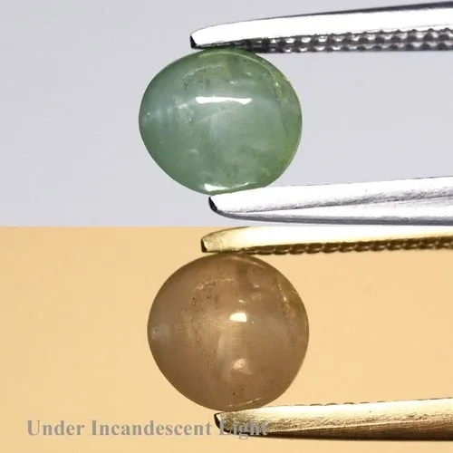 0.56ct Round Cabochon Natural Green Cat's Eye Alexandrite - Sri-Lanka Gem