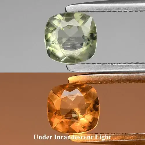 0.42ct Cushion Natural Color Change Diaspore - Turkey Gemstone