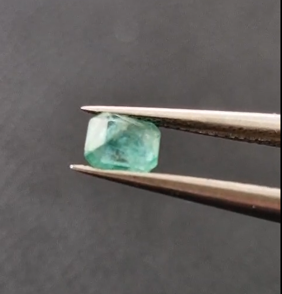 0.42ct 4.9x3.7mm Octagon Natural Emerald Zambia