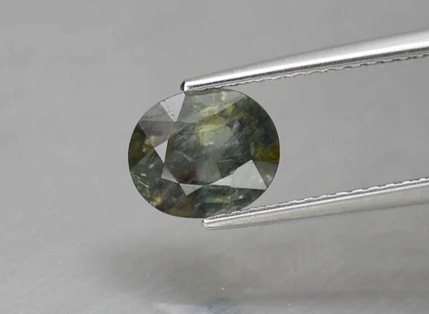 1.79ct 8.2x6.7mm Oval Green Sapphire Unheated Tanzania, Africa