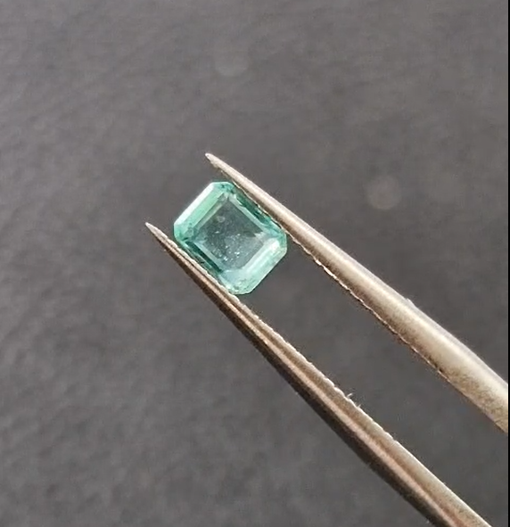 0.41ct 4.7x3.7mm Octagon Natural Emerald Zambia