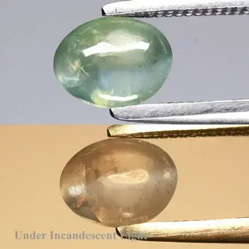 0.70ct Oval Cabochon Natural Green Cat's Eye Alexandrite - Sri-Lanka Gem