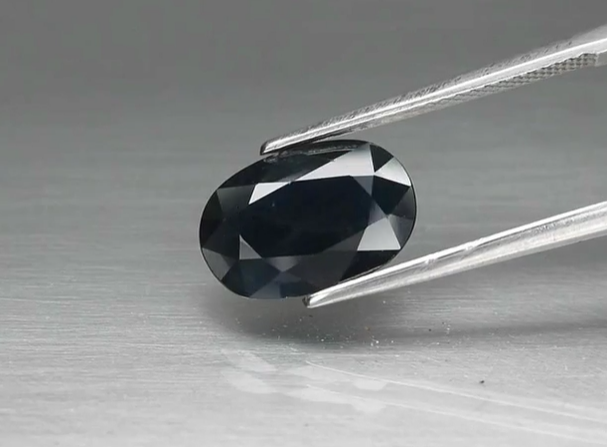 3.78ct 12.3x8.4mm Oval Deep Greenish Blue Sapphire Ethiopia, Heated