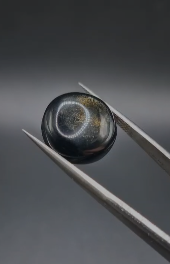 12.20ct 16.2mm  Natural  Round Altın Yansımalı Obsidyen