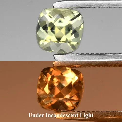 0.73ct VS Cushion Natural Color Change Diaspore - Turkey Gemstone