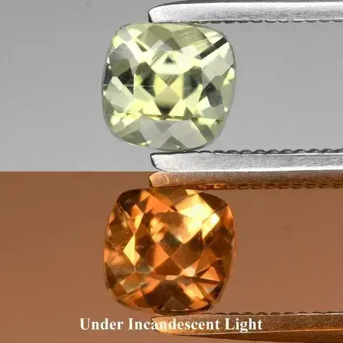 0.73ct VS Cushion Natural Color Change Diaspore - Turkey Gemstone