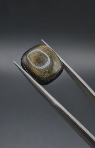 10.30ct 15.2x13.5mm  Natural  Octagon Altın Yansımalı Obsidyen