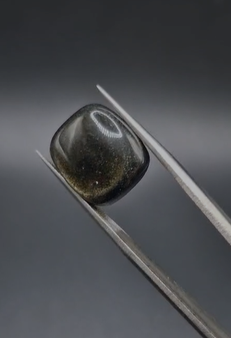 10.30ct 15.2x13.5mm  Natural  Octagon Altın Yansımalı Obsidyen