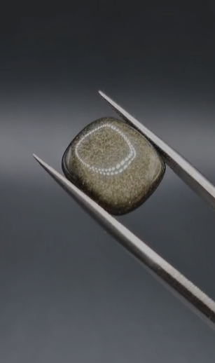 5.40ct 13.4x12.4mm  Natural  Octagon Altın Yansımalı Obsidyen