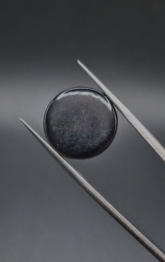 12.35ct 15.8x16mm  Natural  Round Bakır Yansımalı Obsidyen