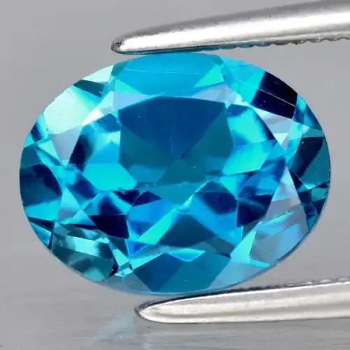 2.28ct 9x7mm VS Oval Natural London Blue Topaz Gemstone, Brazil