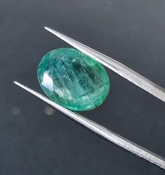 IGSL Sertifikalı - 5.95ct 13.7x10.6mm Oval Natural Emerald - Zambia