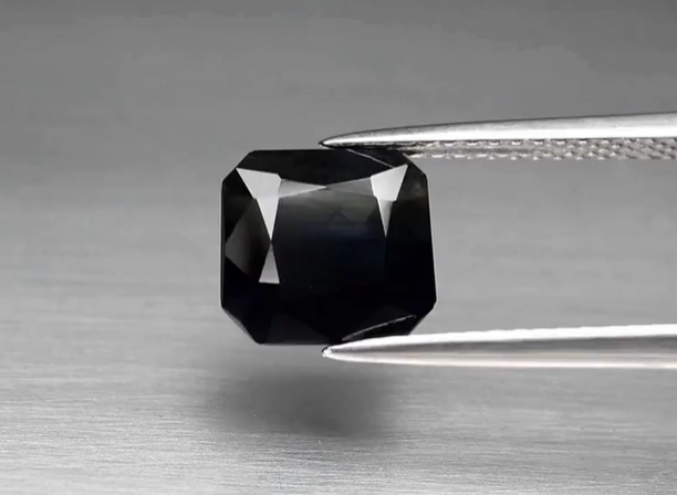 3.06ct 8.2x7.7mm Octagon Deep Blue-Green Sapphire Ethiopia, Heated