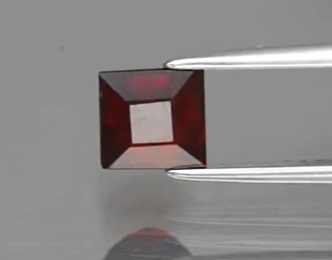 1.23ct Square Natural Orangish Red Spessartite Garnet Gemstone, Namibia