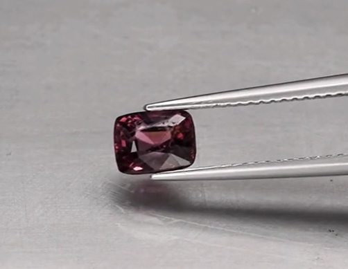 1.24ct 6.2x4.8mm Cushion Natural Pinkish Purple Spinel, Myanmar