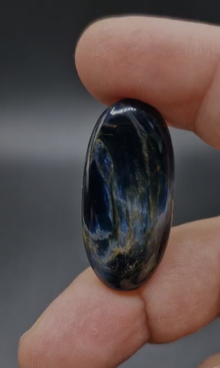 32.25ct 36.9x17.3mm Natural Oval Pietersite