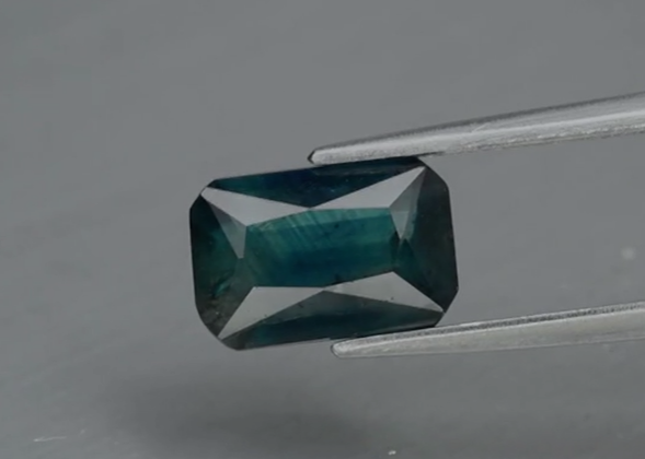 1.90ct 8.6x5.7mm Octagon Green-Blue Sapphire Africa, Heated