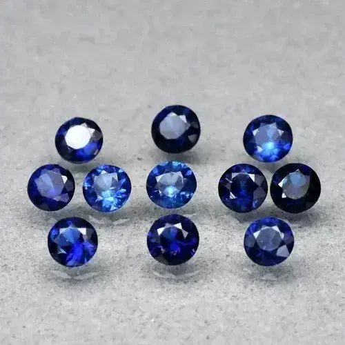 1.03ct 11pcs Lot Round Brilliant Blue Sapphire - Madagascar Gemstone