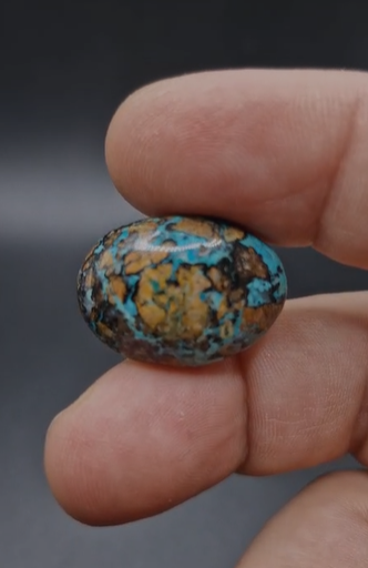 24.20ct 24x17.7mm Natural Oval Chrysocolla