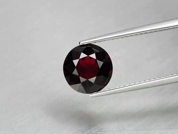 3.01ct 8.3mm Round Natural Deep Reddish Purple Rhodolite Garnet, Madagascar