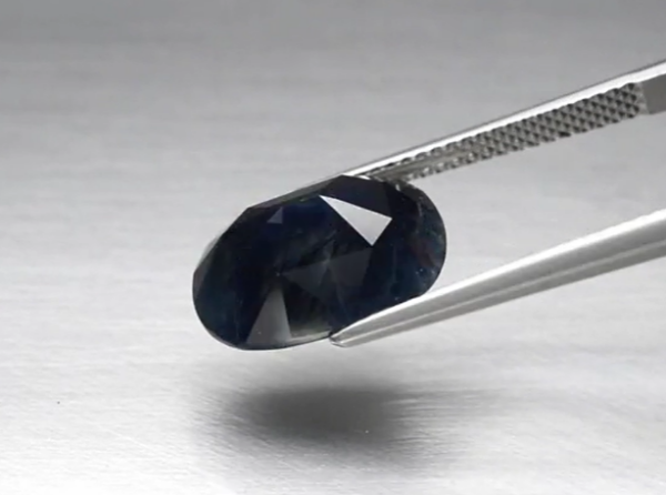 7.20ct 13.7x10mm Cushion Deep Blue Sapphire Ethiopia, Heated