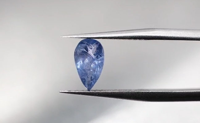 0.91ct 8.1x4.8mm Pear Natural Violet Blue Tanzanite , Tanzania